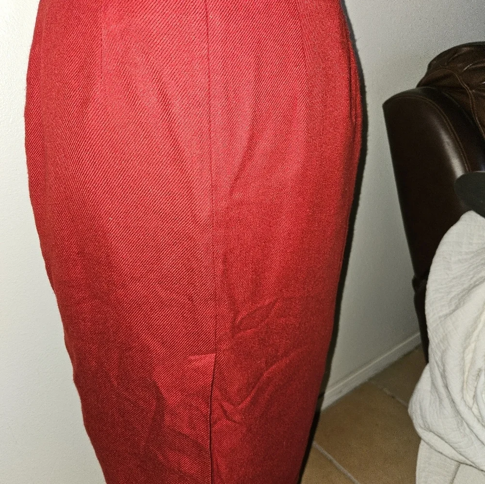 Tailor B Moss Womans Red Pencil Skirt Size 4 - Picture 4 of 11